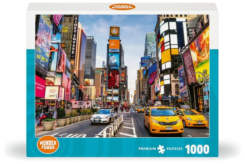 Wonder Forge Times Square New York 1000 Piece Jigsaw Puzzle for Adults | Unique  Perfectly-Fitting Pieces | Fun  Vibrant Imagery |   Exclusive - Image 2